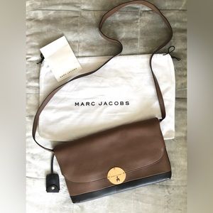 NEW Marc Jacobs Collection Coco/Black Leather Crossbody/Clutch SRP $995